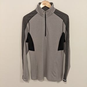 Lululemon Mens Core 1/2 Zip Pullover Light Gray/Black S